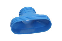 Wavin Ventiza Transición PVC ovalada 195x80 mm a 80 mm M/M