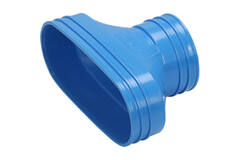 Wavin Ventiza Transición PVC ovalada 195x80 mm a 80 mm M/M