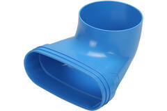 Wavin Ventiza Terminal 90 grados PVC ovalado 195x80x100 mm por diámetro 125 mm M/M