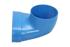 Wavin Ventiza Terminal 90 grados PVC ovalado 195x80x100 mm por diámetro 125 mm M/M