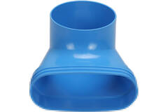 Wavin Ventiza Terminal 90 grados PVC ovalado 195x80x100 mm por diámetro 125 mm M/M