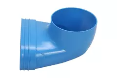 Wavin Ventiza Terminal 90 grados PVC ovalado 195x80x70 mm por diámetro 125 mm M/M