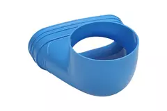 Wavin Ventiza Terminal 90 grados PVC ovalado 195x80x70 mm por diámetro 125 mm M/M