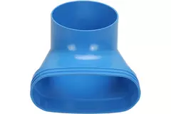Wavin Ventiza Terminal 90 grados PVC ovalado 195x80x70 mm por diámetro 125 mm M/M