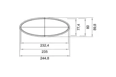 Wavin Ventiza tapa final PVC ovalada canal 235x80 mm
