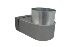 Termoducto lepe esquinero simple simétrico 220x80 mm a diámetro 150 mm