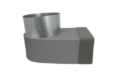 Termoducto lepe esquinero simple simétrico 220x80 mm a diámetro 150 mm