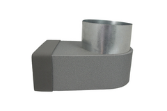Termoducto lepe esquinero simple simétrico 220x80 mm a diámetro 160 mm