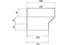 Wavin Ventiza adaptador PVC redondo 160 mm a 125 mm excéntrico S/M