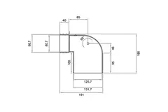 Wavin Ventiza terminal 90 grados PVC redondo 125x80x100 mm M/M