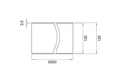 Wavin Ventiza canal 1,5 m PVC redondo 125 mm S/S