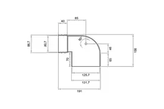 Wavin Ventiza terminal 90 grados PVC redondo 125x80x70 mm M/M
