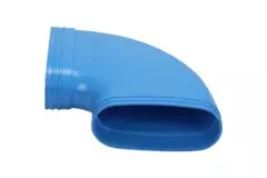 Wavin Ventiza Codo 90 grados PVC ovalado 195x80 mm horizontal M/M