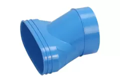 Wavin Ventiza Transición PVC ovalada 195x80 mm a 125 mm excéntrica M/S