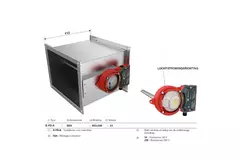 Sensor de humo 230V para compuerta cortafuegos rectangular - E-FD A SSA 300x450 230