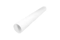 Tubo blanco diámetro 125 mm - longitud 1 metro RAL 9010