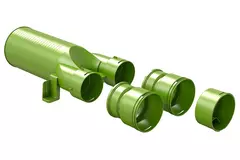 Ubbink Air Excellent 48C Adaptador de válvula con un diámetro de 125 mm