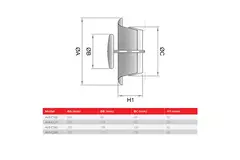 Válvula de ventilación de escape de 200 mm con muelles de fricción - AVP-C200
