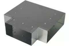Pieza en T (acodada) 90 grados 170x80 mm - 170x80 mm para conducto de humos