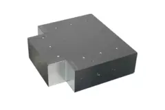 Pieza en T (acodada) 90 grados 170x80 mm - 170x80 mm para conducto de humos