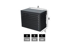 Carcasa para aire acondicionado y bomba de calor ClimaConnect, tamaño mediano, RAL 7024, gris grafito