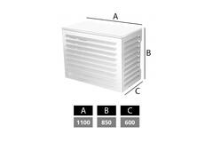 Carcasa para aire acondicionado y bomba de calor ClimaConnect, tamaño mediano, RAL 9010 Blanco