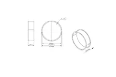 Pieza de conexión para ventilador axial - acero inoxidable 1250 02