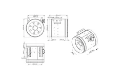 Ventilador tubular 560 mm caudal mixto ETALINE - EL 560 EC K01