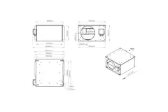 Ventilador tubular aislado 250 mm - ISORX 250 EC K 01