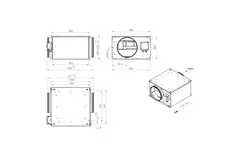 Ventilador tubular aislado 250 mm - ISOR 250 EC K 01