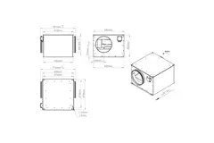 Ventilador tubular aislado 355 mm - ISOR 355 EC K 01