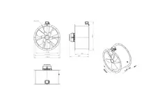 Ventilador axial de conducto de 710 mm - AL 710 D4 01 CFG