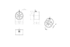 Ventilador axial para conductos de 900 mm - AL 900 D6 02 CFG