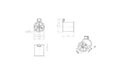 Ventilador de gases de combustión canalizado axial de 315 mm F300- AL 315 D2 F3 01 CFG
