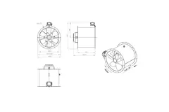 Ventilador axial de conducto de 500 mm - AL 500 D2 01 CFG