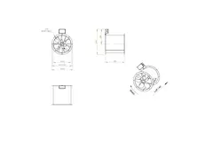 Ventilador de gases de combustión canalizado axial de 355 mm F300- AL 355 D4 F3 01 CFG