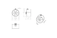Ventilador axial de conducto de 1000 mm F300- AL 1000 D4 F3 02 CFG