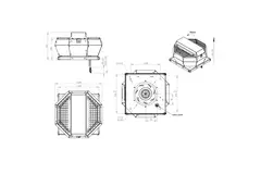 Control de presión constante vertical del ventilador de techo - DVA 250 EC O CRK 01