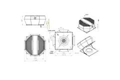 Control de presión constante vertical del ventilador de techo - DVA 560 EC O CRK 01