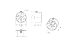 Ventilador axial de conducto de 1120 mm - AL 1120 D6 02 CFG