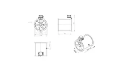 Ventilador axial de conducto de 315 mm - AL 315 D4 01 CFG