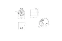 Ventilador axial para conductos de 315 mm - AL 315 D42U 01 CFG