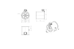 Ventilador axial de conducto de 315 mm - AL 315 D42U 02 CFG