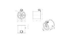 Ventilador axial para conductos de 355 mm - AL 355 D42U 02 CFG