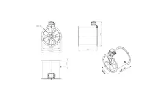 Ventilador axial de conducto de 355 mm - AL 355 D4 01 CFG