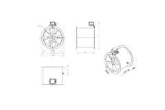 Ventilador axial de conducto de 400 mm - AL 400 D4 01 CFG