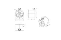 Ventilador axial de conducto de 400 mm - AL 400 D4 02 CFG