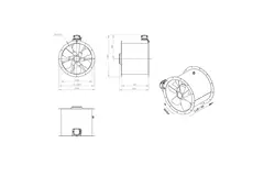 Ventilador axial para conductos de 500 mm - AL 500 D42U 02 CFG