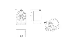Ventilador axial de conducto de 500 mm - AL 500 D4 02 CFG