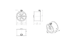 Ventilador axial de conducto de 630 mm - AL 630 D4 03 CFG